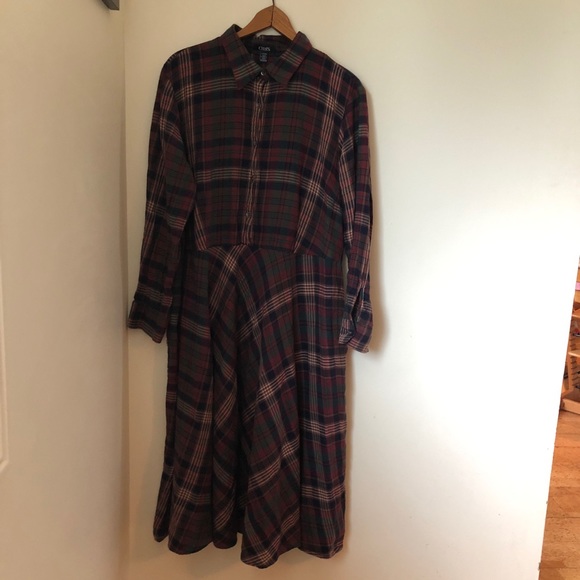 Plaid Midi Dress - Picture 2 of 8